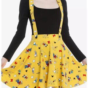 Womens Disney The Sensational Six Mustard Suspender Skirt, size large